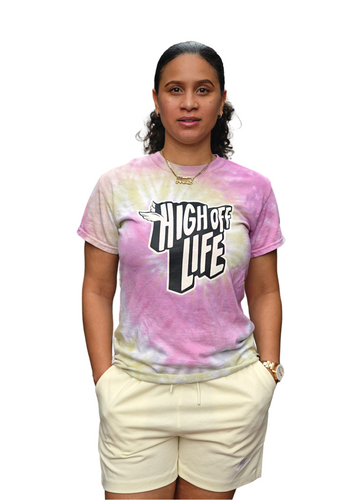 High Off Life T-Shirt (Camo Swirl Tie-Dye) Large