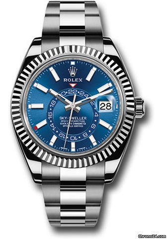 rolex sky dweller blue steel