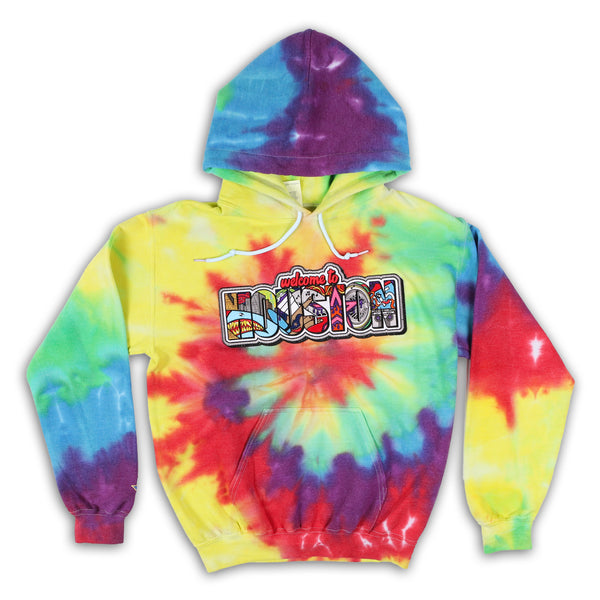 Houston Astros Refried Apparel Women's Tie-Dye Pullover Hoodie - White