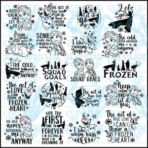 Frozen Svg Bundle Svg Files For Silhouette Files For Cricut Svg Dxf Supersvg