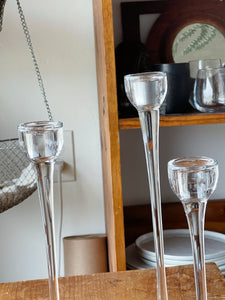 Glass Candleholders (set of 3)