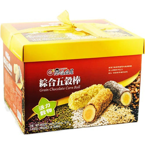 Taiwan Village - Grain Chocolate Corn Roll - Gift Box - 440 G