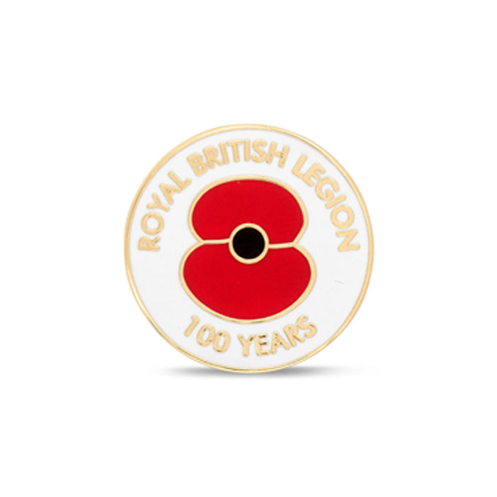 Royal British Legion 100 Years Lapel Pin Poppy Shop Uk