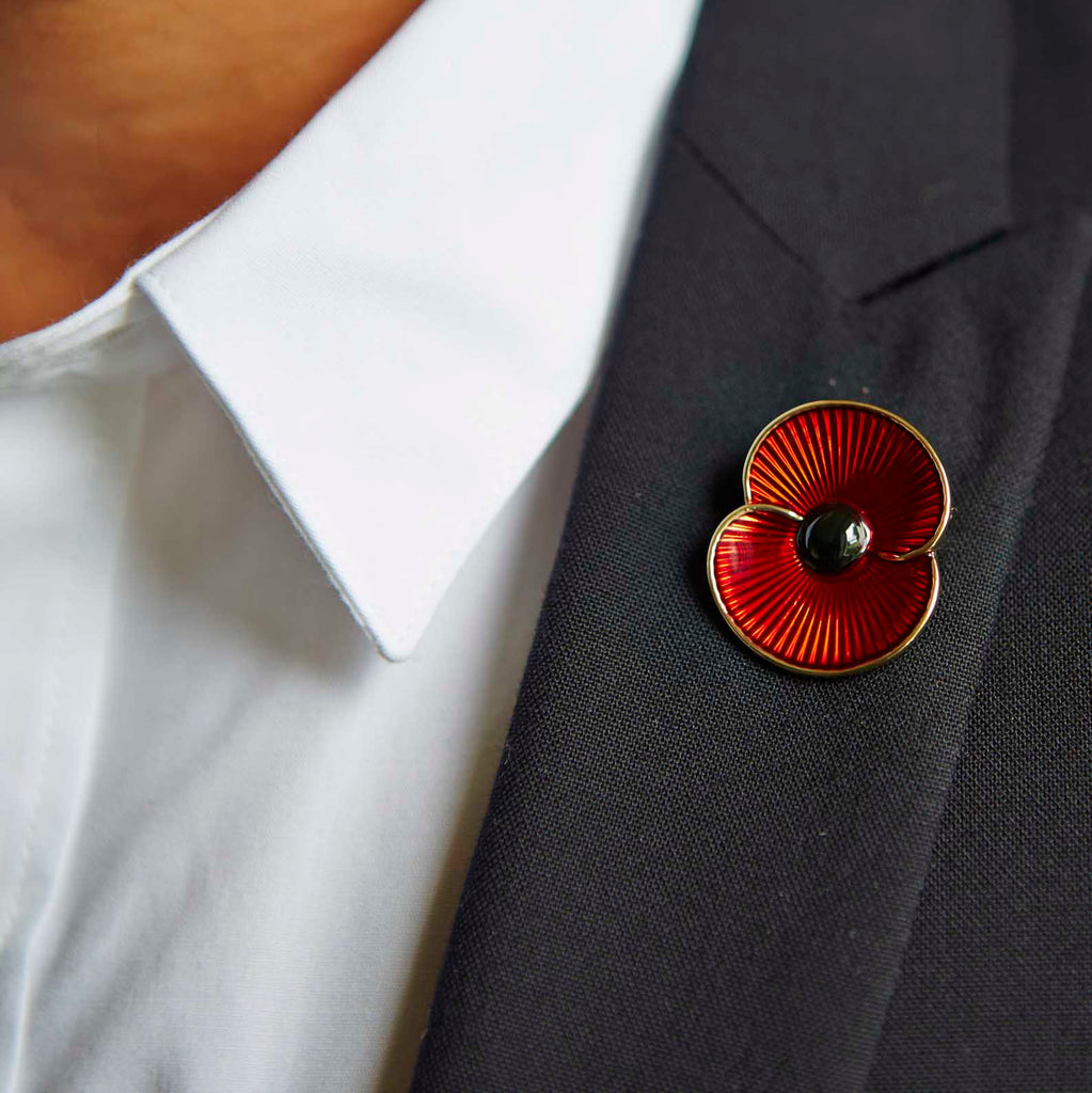 Gold Enamel Pin Poppy Pin Poppy Shop UK