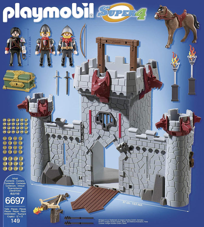 Geneeskunde Antipoison Menagerry Playmobil 6697 Super 4 Take Along Black Baron's Castle – toy-vs