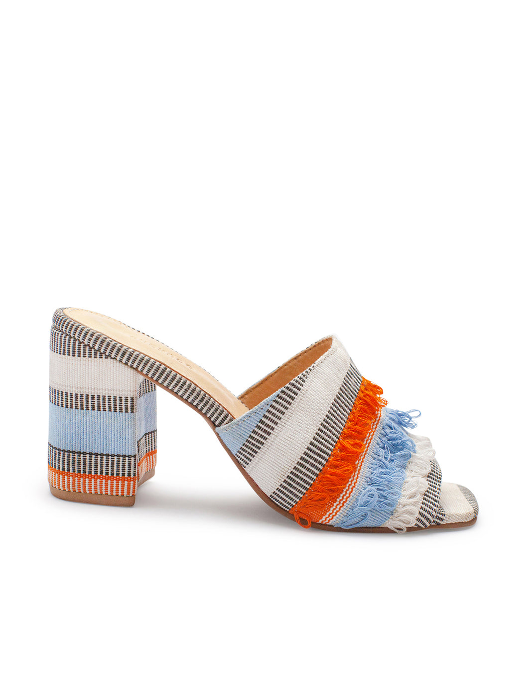 light blue mule shoes