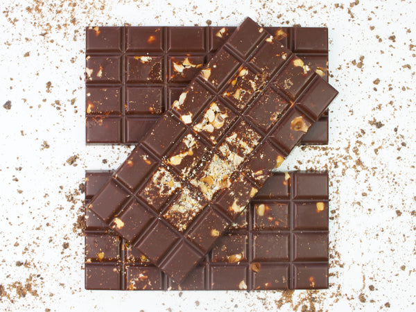 vegan hazelnut milk chocolate bar