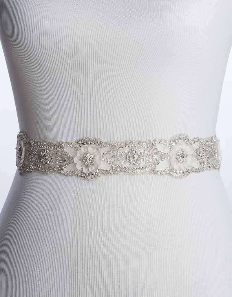GIULIA hand beaded wedding sash – Nestina Accessories