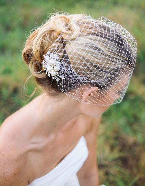 Nestina Veil Headband - Pela Ivory