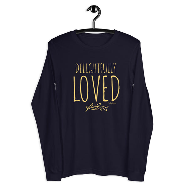 Delightfully Loved Long Sleeve Empowering Graphic Tee