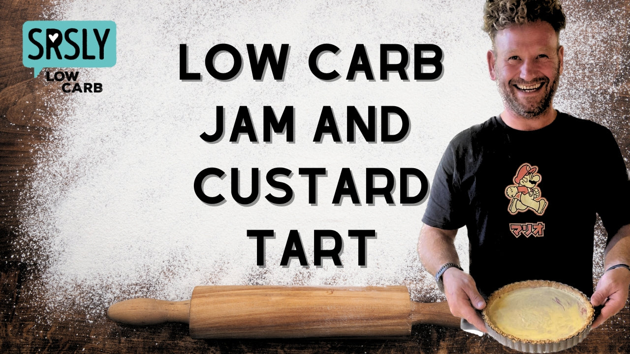 Low carb jam and custard tart recipe