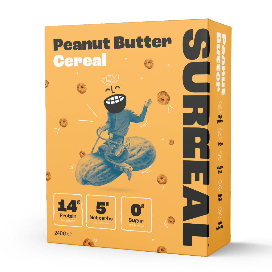 Sandy Brown Surreal Low Carb Cereal - Peanut Butter - 240g Box
