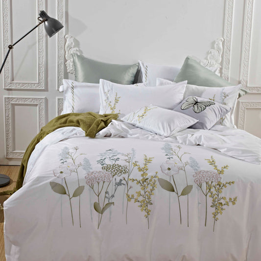 Sakura 100% Cotton Embroidered Duvet Set – Laytner's Linen & Home