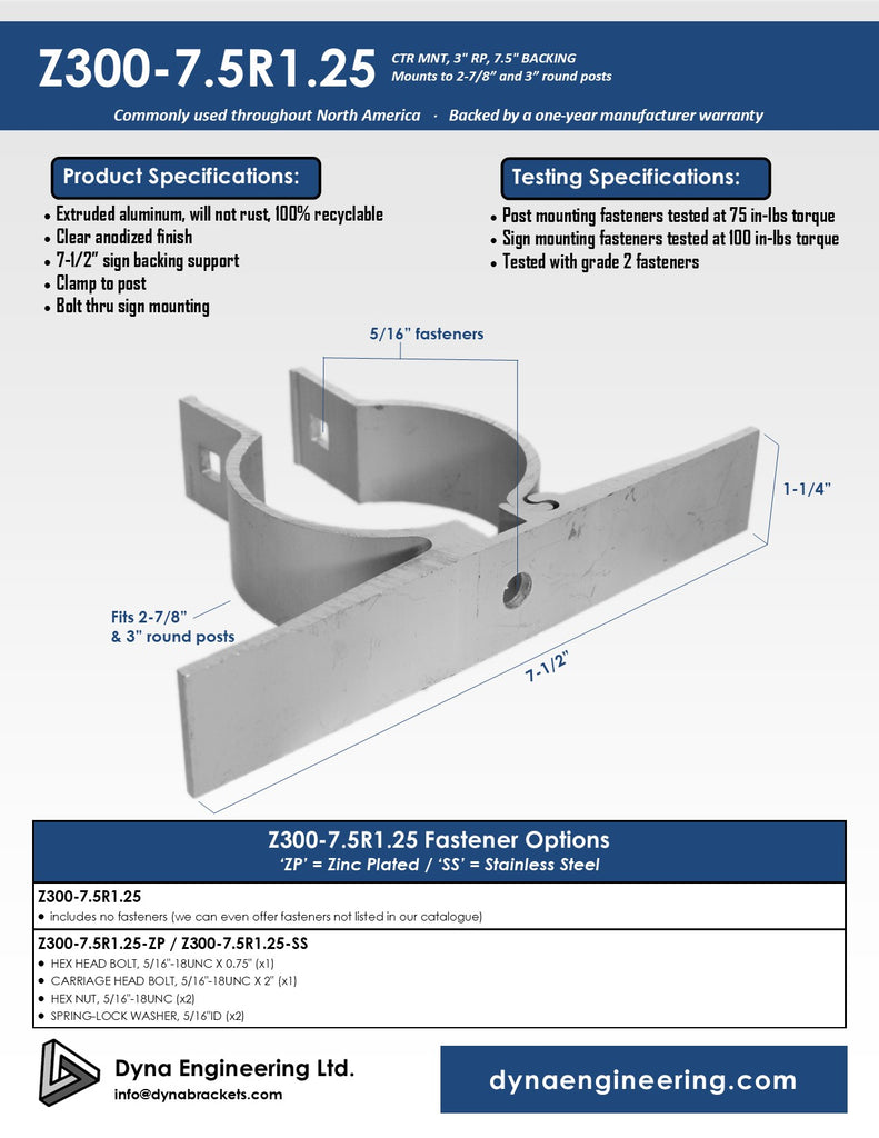 3" Center Mount Clamp Bracket