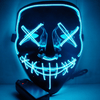 Load image into Gallery viewer, 👺Black V  Horror Glowing LED halloween mask - AzraTec