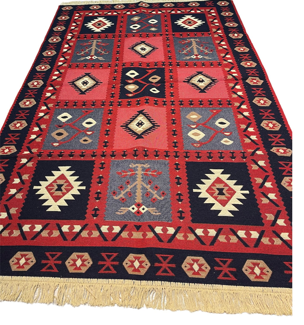 Vertrappen Heerlijk Plons Kelim Vloerkleed Konya - Kelim kleed - Kelim tapijt - Turkish kilim -