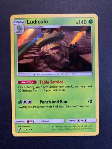 Slaking 18/18 HOLO RARE Detective Pikachu SM SHINY Pokemon Card