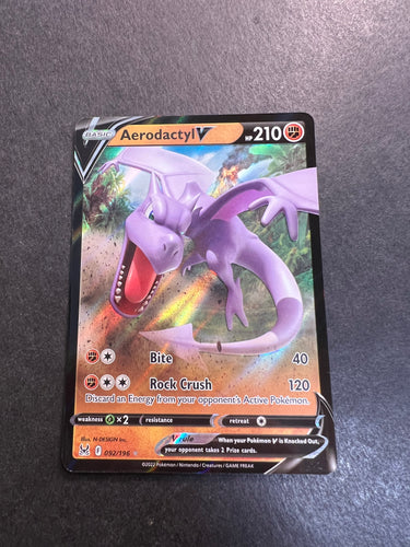 Mavin  Pokémon TCG Aerodactyl V Sword & Shield - Lost Origin 179/196  Regular Ultra Rare