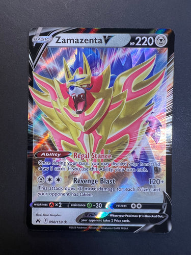 Zacian VSTAR 096/159 Carte Pokémon rare VSTAR (SWSH Crown Zenith) +  TitanCards® Toploader : : Jeux et Jouets