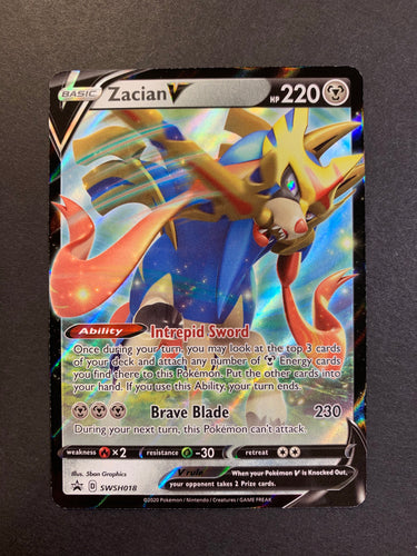 Pokémon - Crown Zenith - Zacian V - SWSH292 - Full Art Promo - NM/M