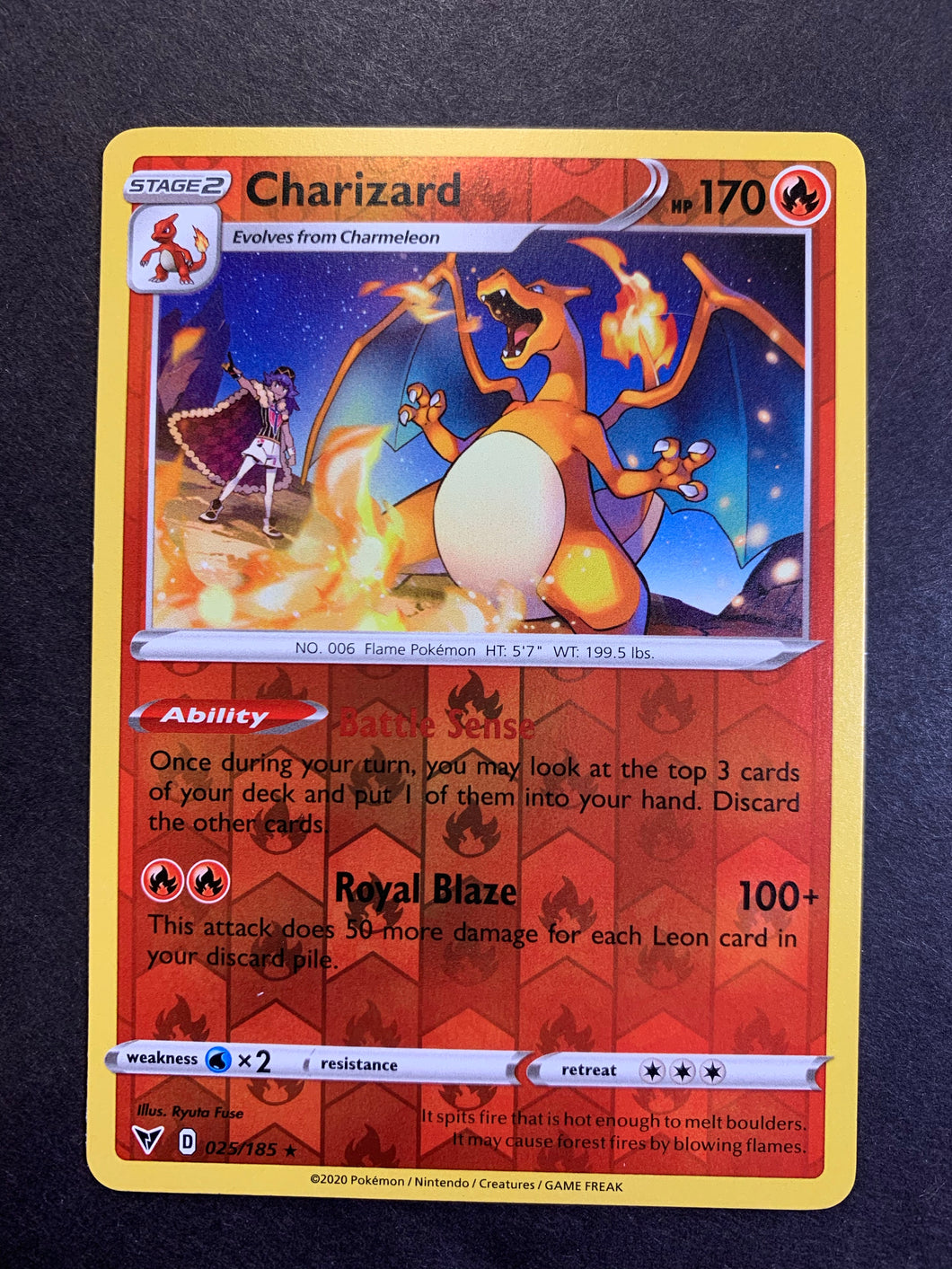 Charizard 025 185 Reverse Holo Rare Vivid Voltage Jab Games13