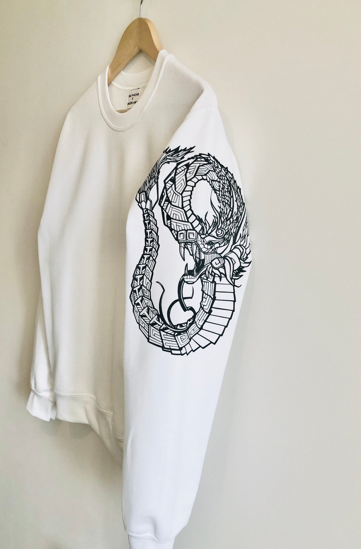 Quetzalcoatl Tattoo style sleeved sweatshirt – Balthazar