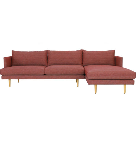 Duster 3-Seater Sectional Sofa with Left Chaise - Auburn