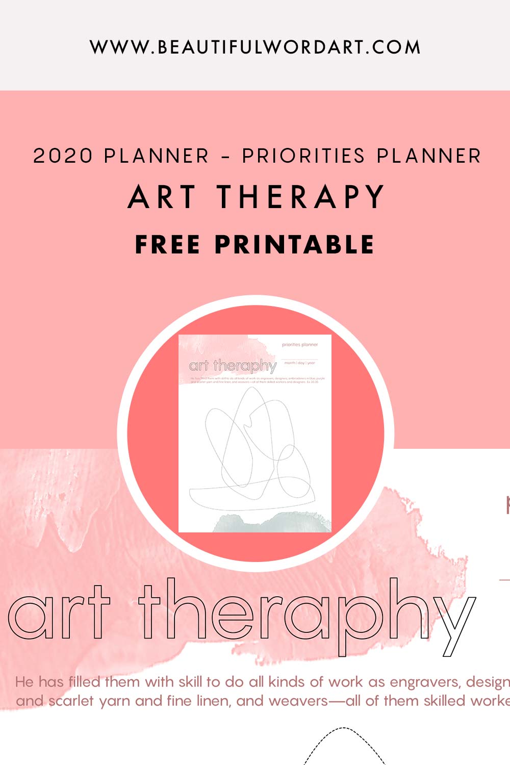 Art Therapy Free Printable - Beautiful Word Blog