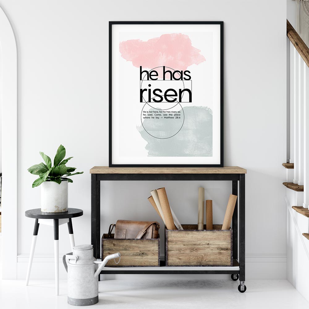 Easter 2020 Framed Poster art print He has risen