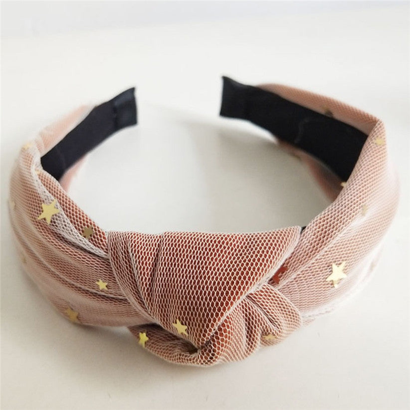 Ping Gold Star Hairbands Women Knot 