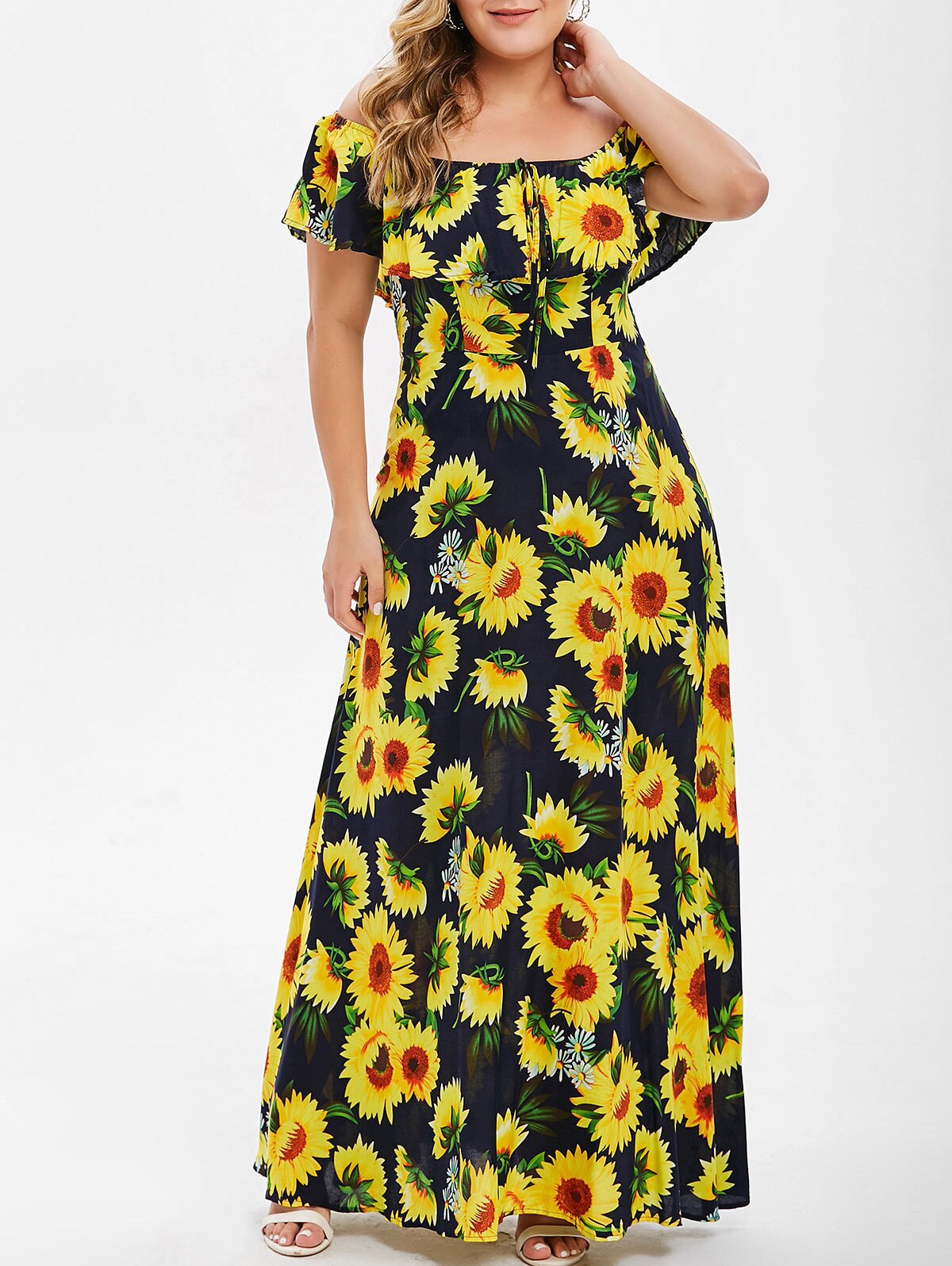sunflower maxi dress plus size