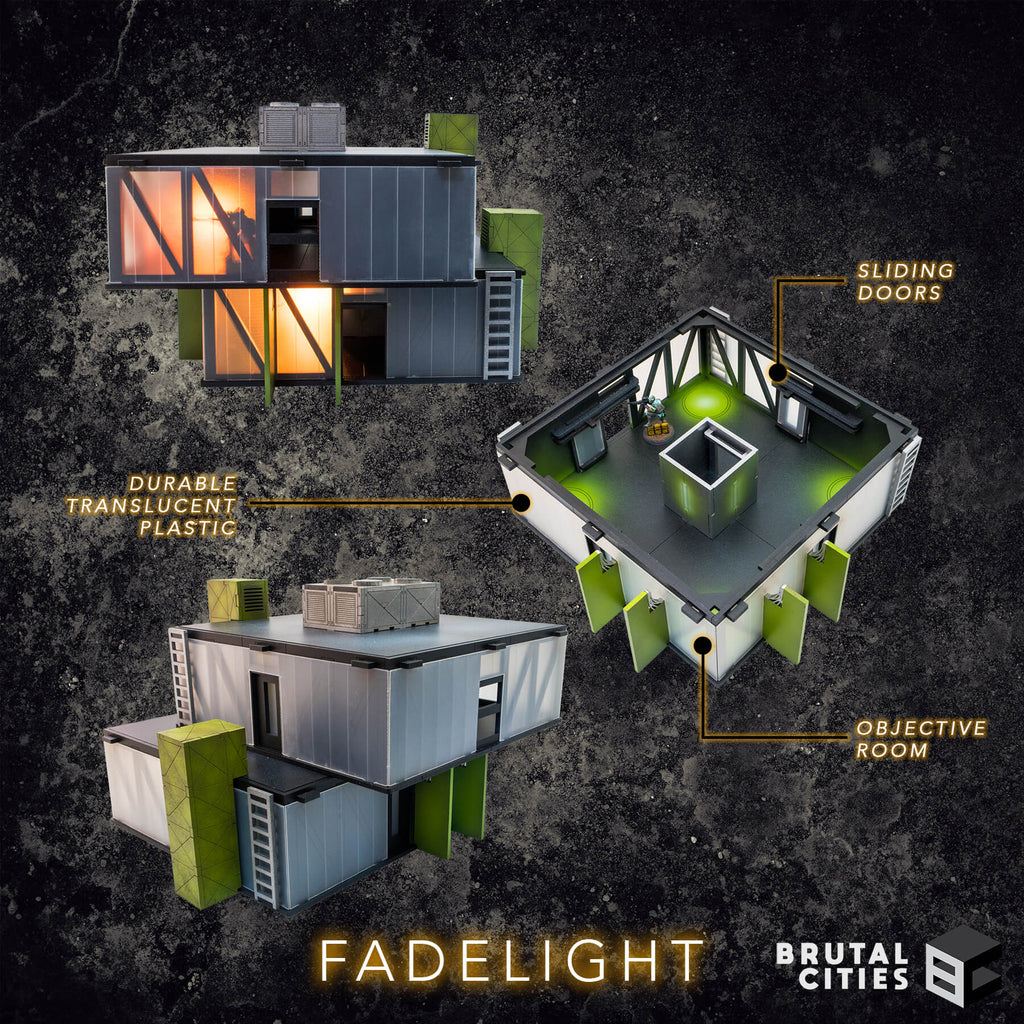 Fadelight obliquity holdings scifi mdf & plastic painted wargaming terrain kits