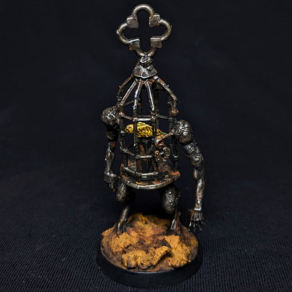 Grimdark Warhammer conversion gothic fish in a cage