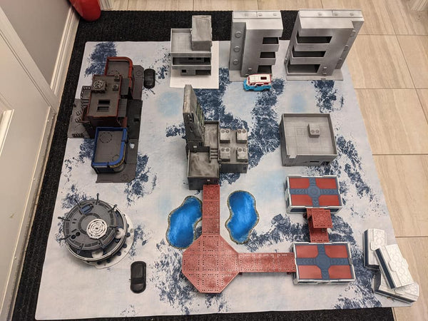 Sci-fi winter table terrain for wargaming