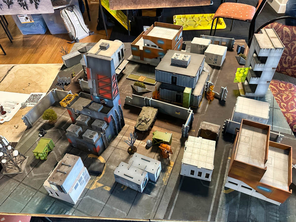 Brutal Cities urban terrain for an infinity tournament