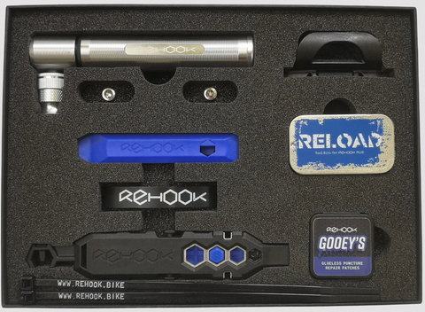 Rehook PLUS Air Gooeys cycling bike pump multi tool tyre lever chain repair patch cycling kit