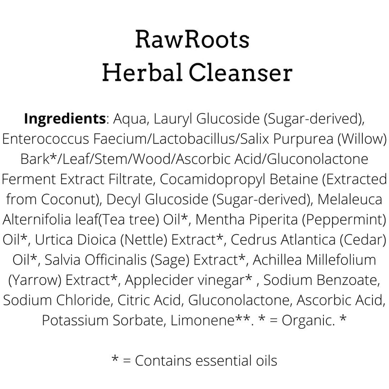 Raw Roots Herbal Cleanser Shampoo