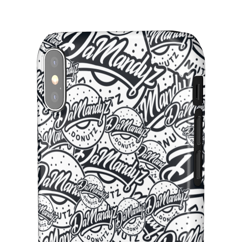 DaMandyz BW Donutz Logo Snap Cases – Damandyz Donutz, Official Store of