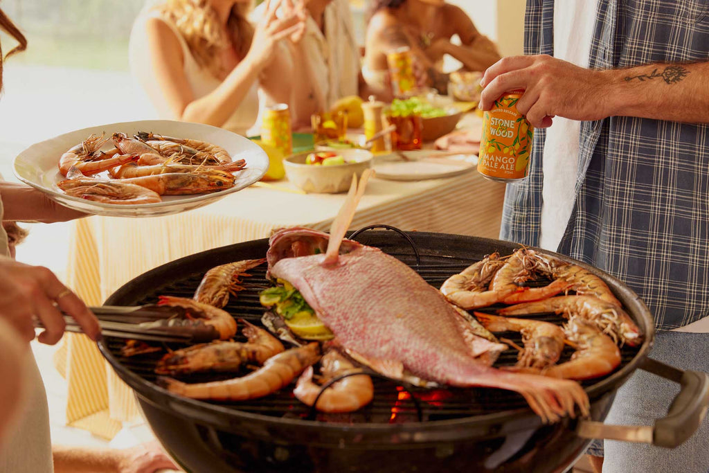 Whole BBQ Snapper Recipe with Stone & wood Mango Pale Ale