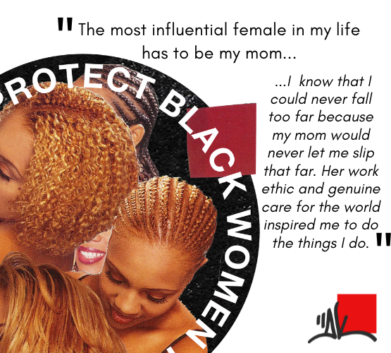 DK art collage and quote: Protect Black Women