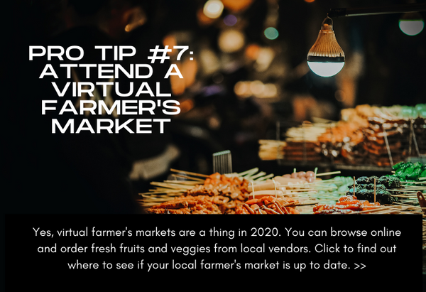 Pro Tip #7 Attend Virtual Farmers Markets, street vendor booth