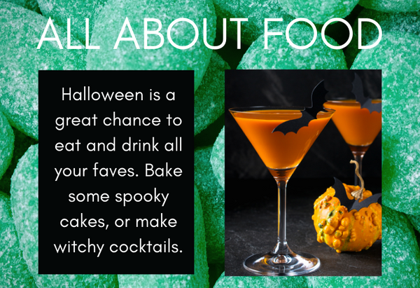Halloween food tip and cocktail image