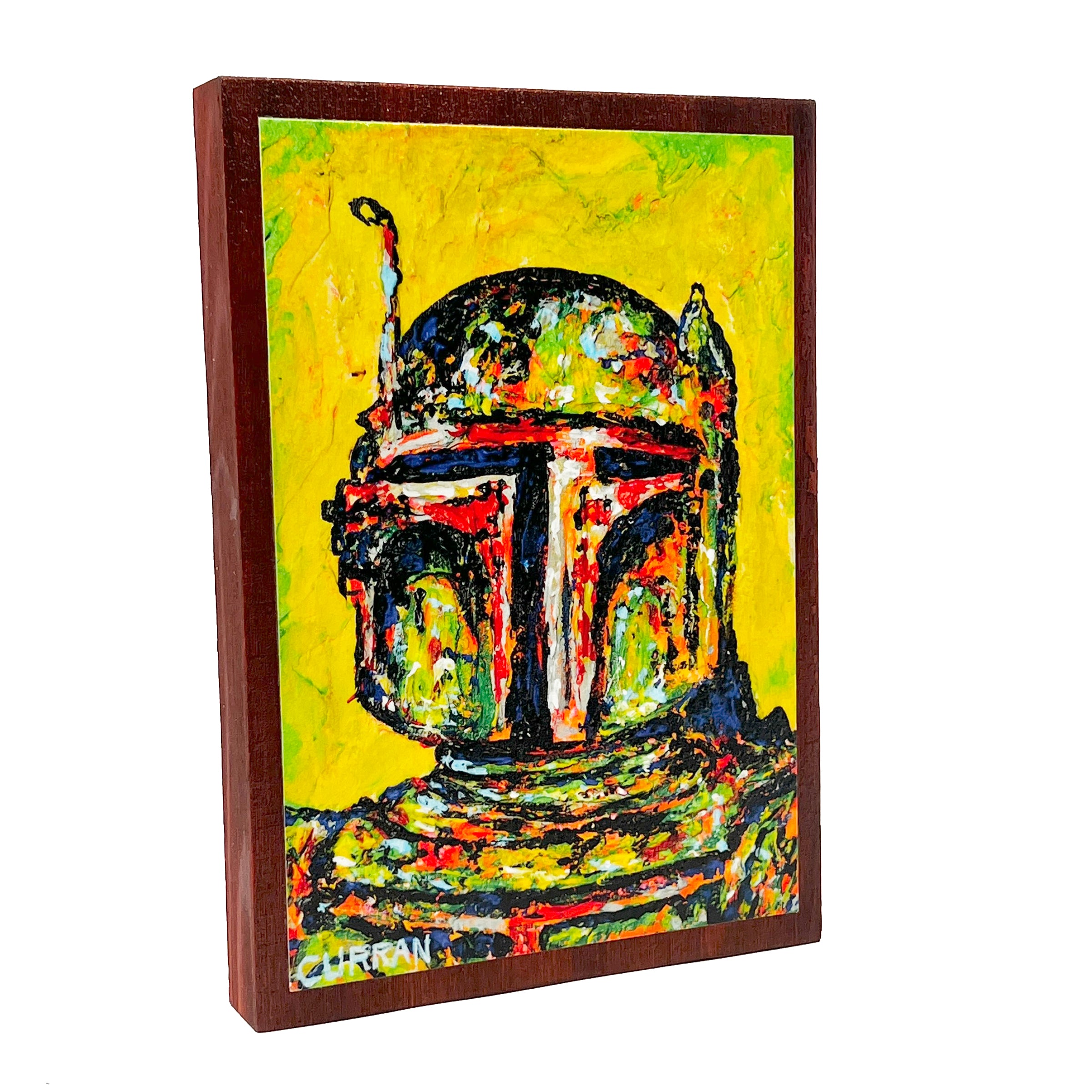 Boba Fett on Wood Panel