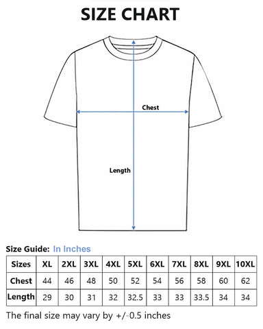 beast mode mens t shirt size chart