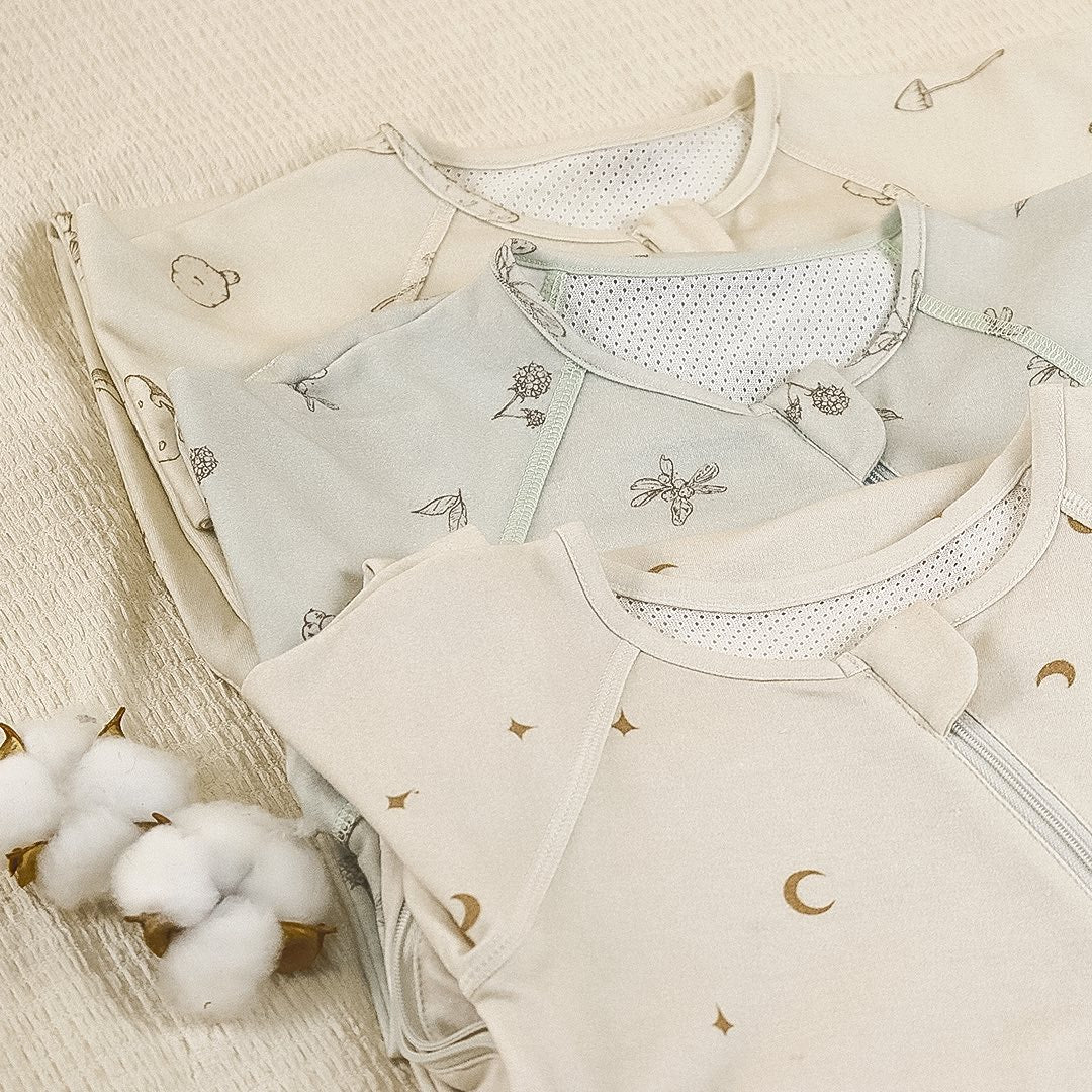 Short Sleeves Baby Sleep Sack With Mesh Cotton