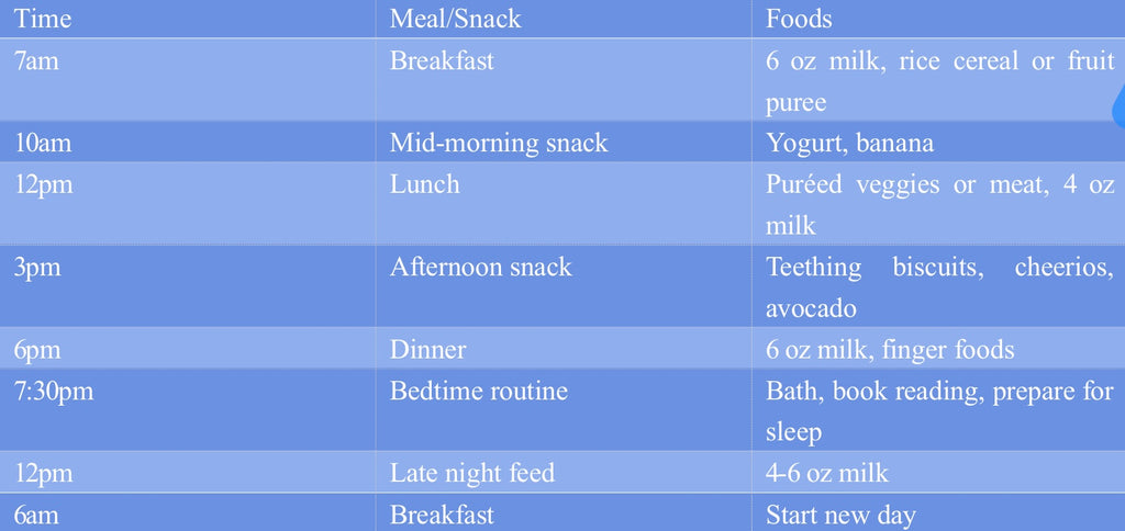 7-month-old feeding schedule