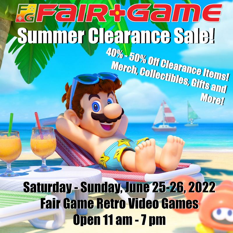 Fair Game Summer Clearance Sale June 2526 2022! Fair Game Video Games