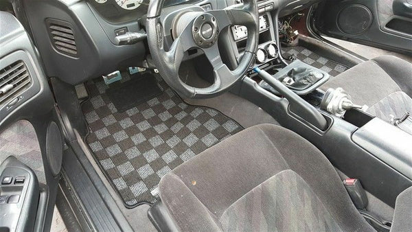 s13 checkered floor mats