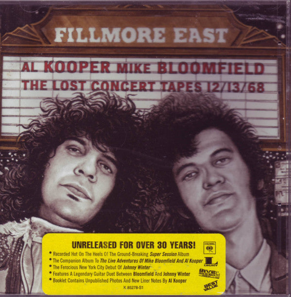 Al Kooper / Mike Bloomfield - Fillmore East: The Lost Concert Tapes 12/13/68 (CD)