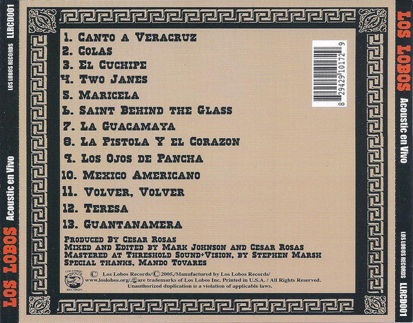 Buy Los Lobos : Acoustic En Vivo (CD, Album) Online for a great price –  Antone's Record Shop